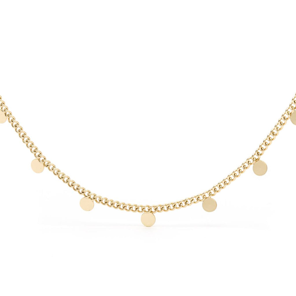 Collar Corto Dorado con Círculos 1