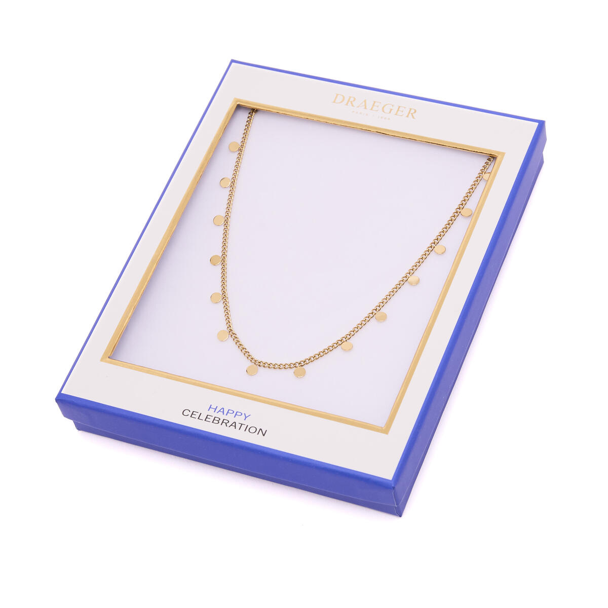 Collar Corto Dorado con Círculos 3