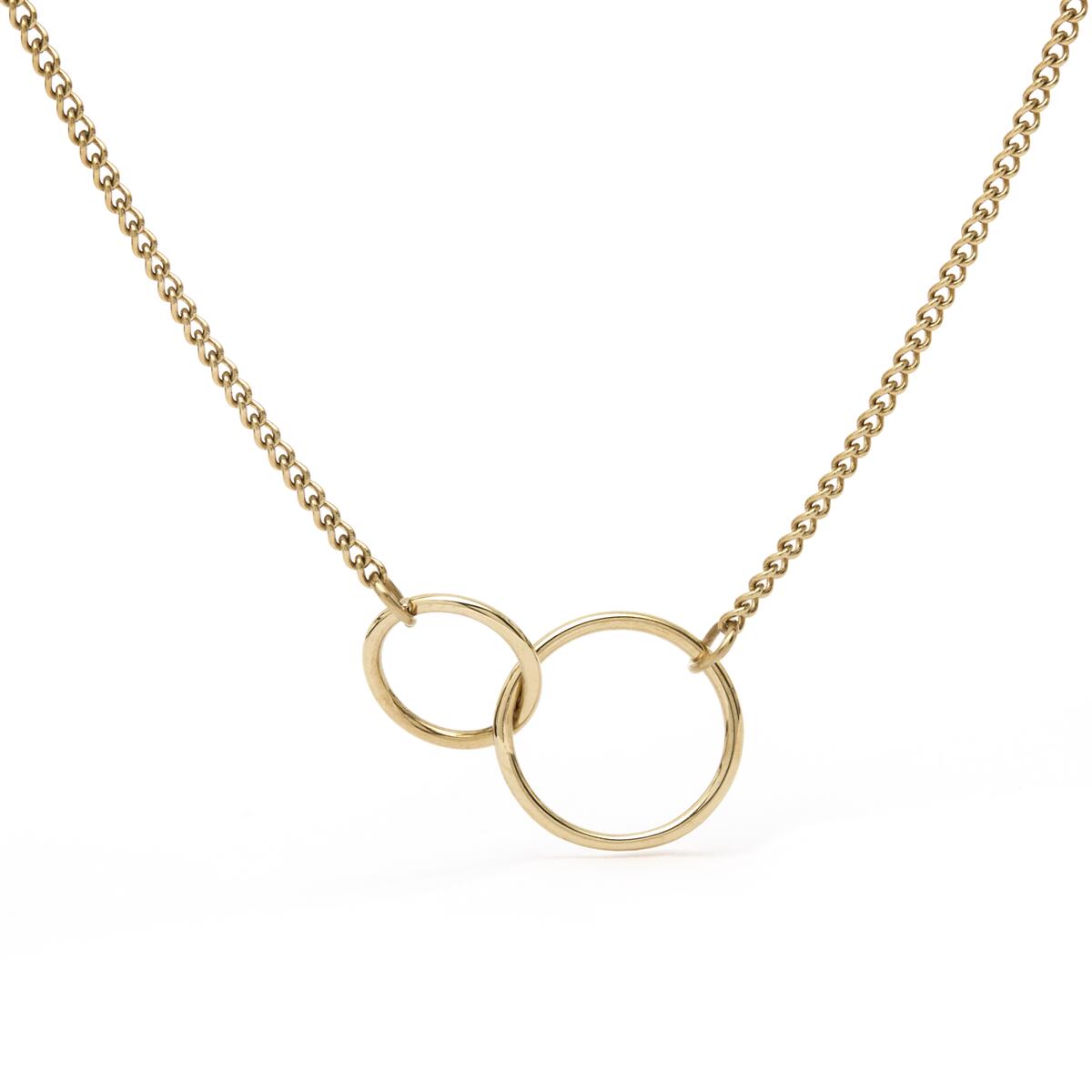 Collar Dorado de Doble Anillo 1