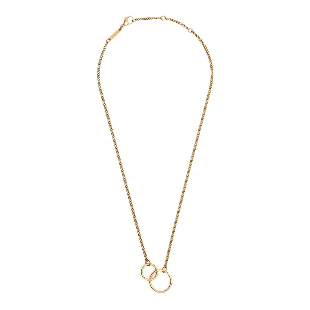 Collar Dorado de Doble Anillo 2