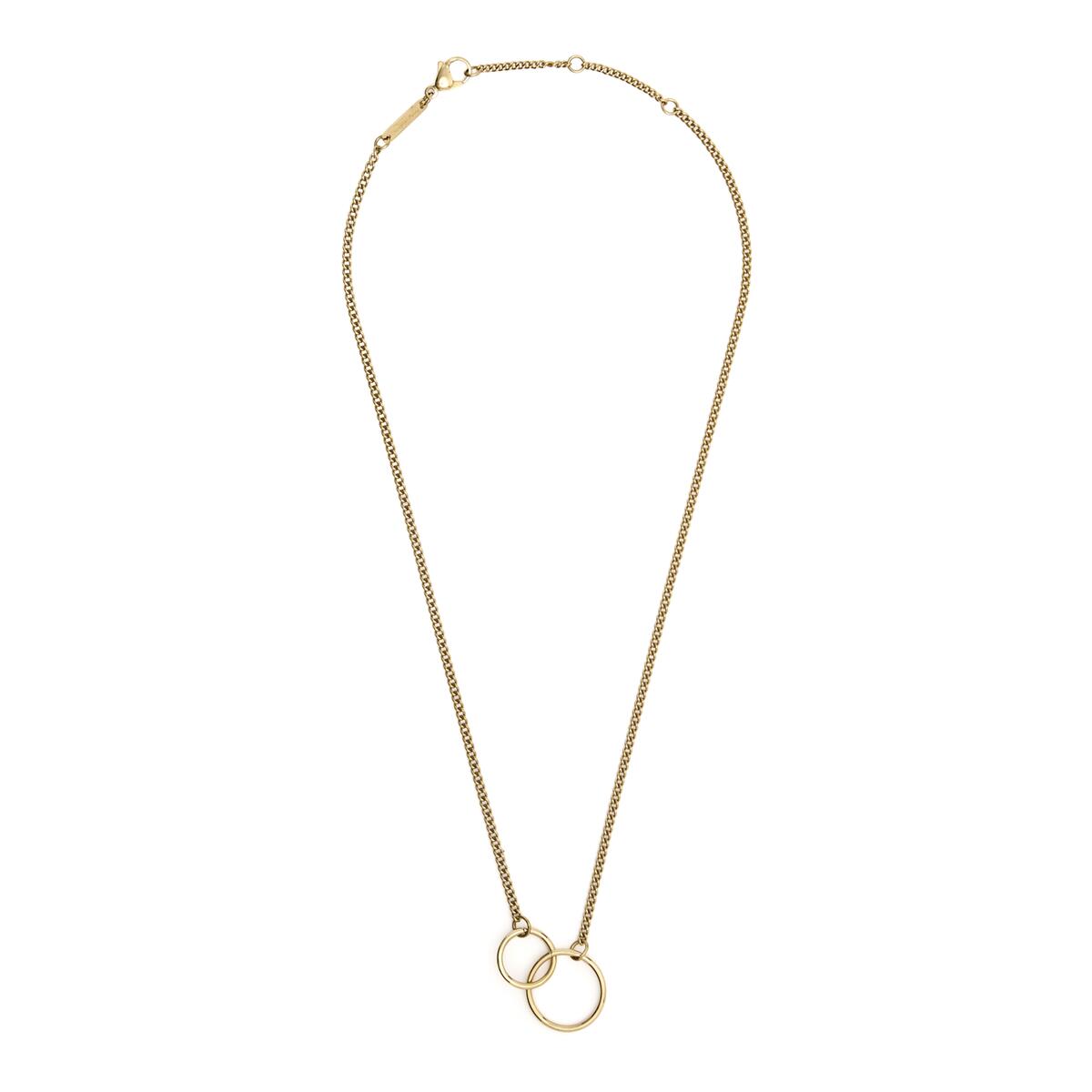 Collar Dorado de Doble Anillo 2