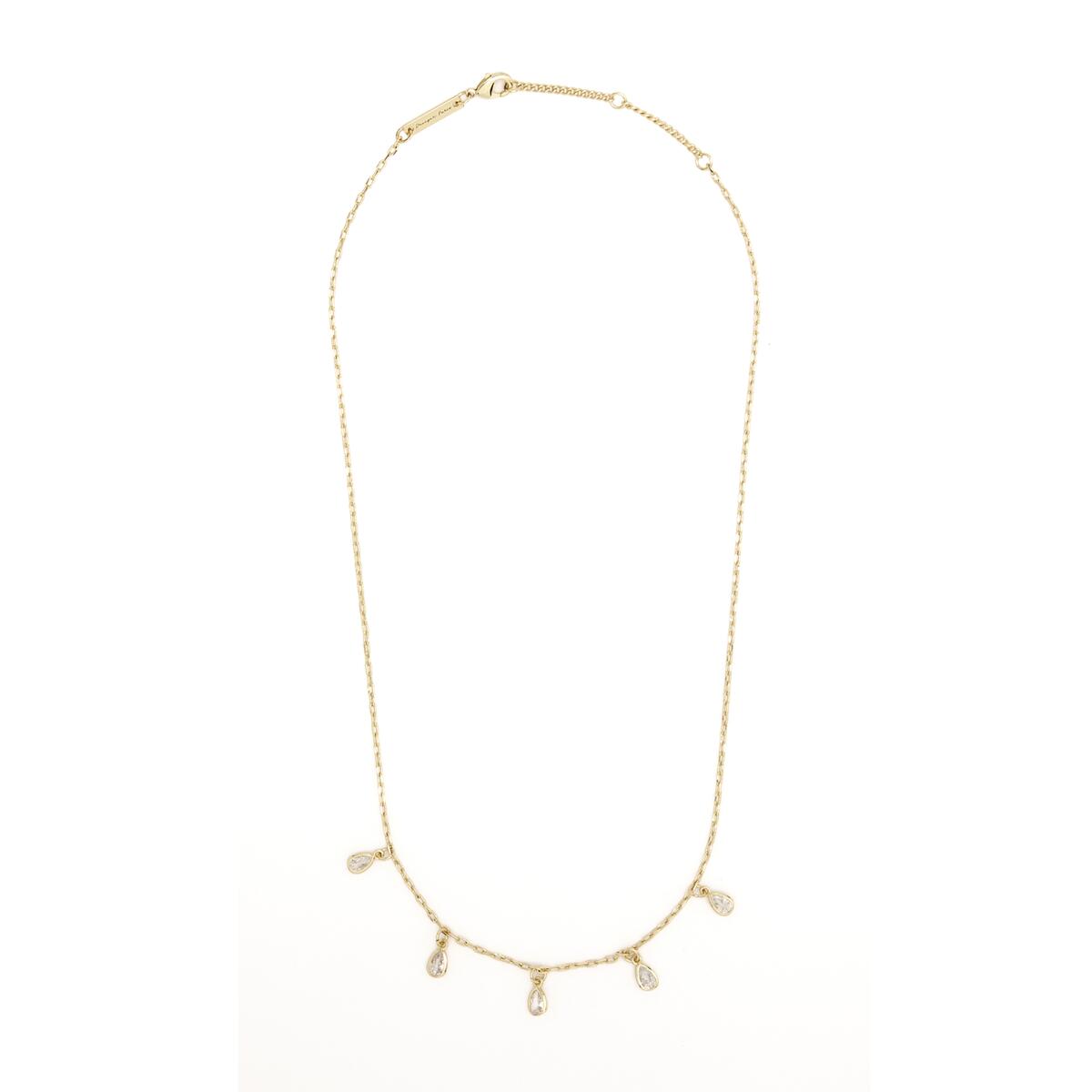 Collar Dorado con Línea de Piedras 2