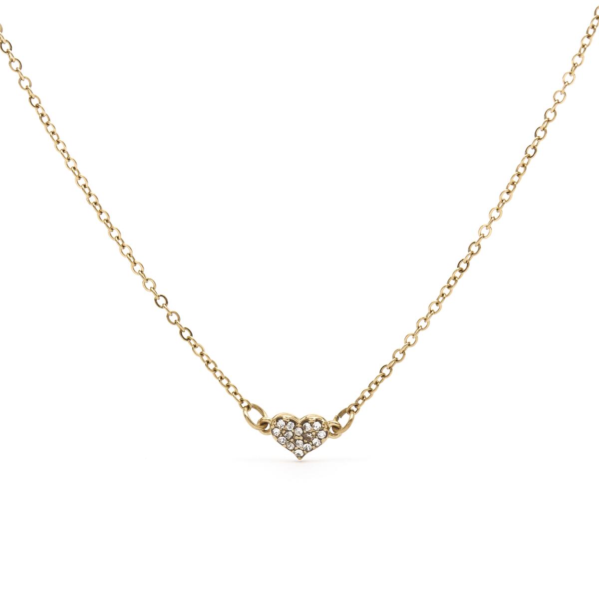 Collar Dorado con Colgante Corazón 1