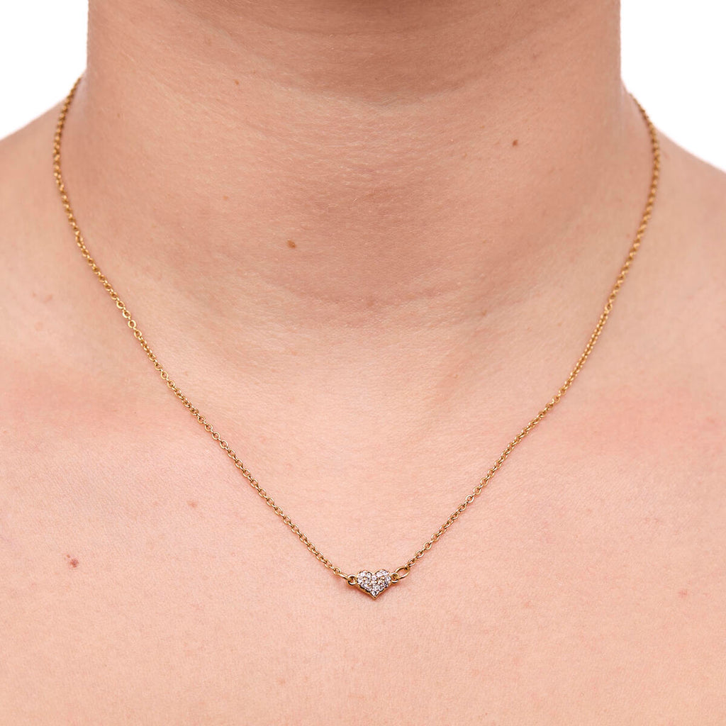 Collar Dorado con Colgante Corazón 4