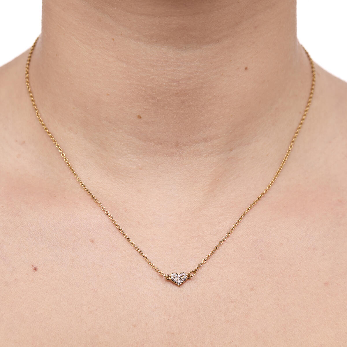 Collar Dorado con Colgante Corazón 4