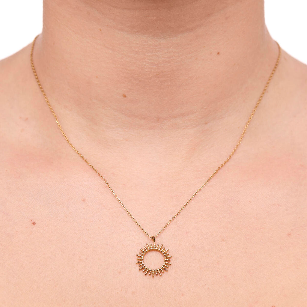 Collar Dorado Colgante Sol 4