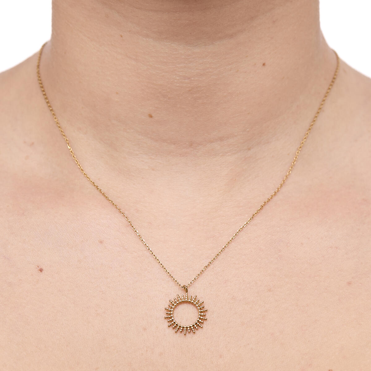Collar Dorado Colgante Sol 4