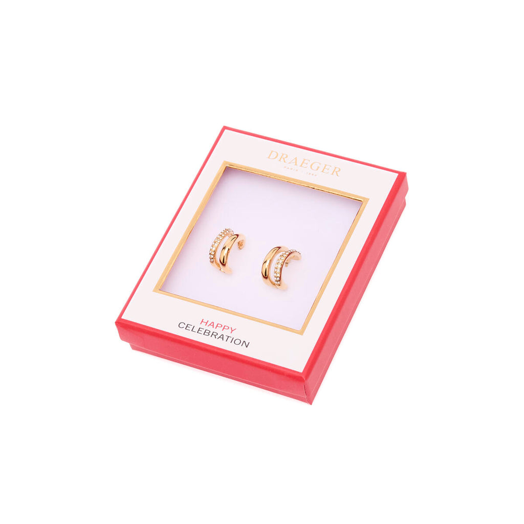 Doble Aros Dorados Brillantes 3