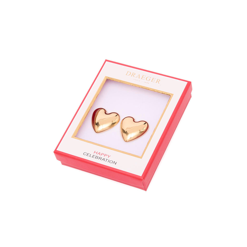 Pendientes Dorados Corazón Abombado 3