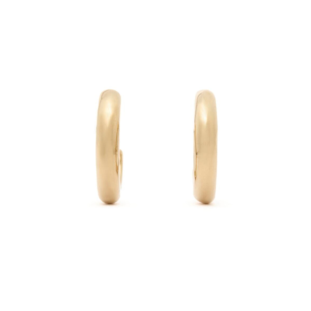 Pendientes de Aro Dorados Anchos 1