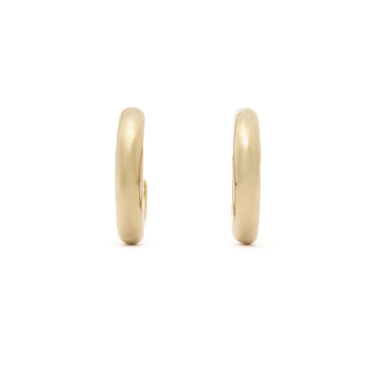 Pendientes de Aro Dorados Anchos 1