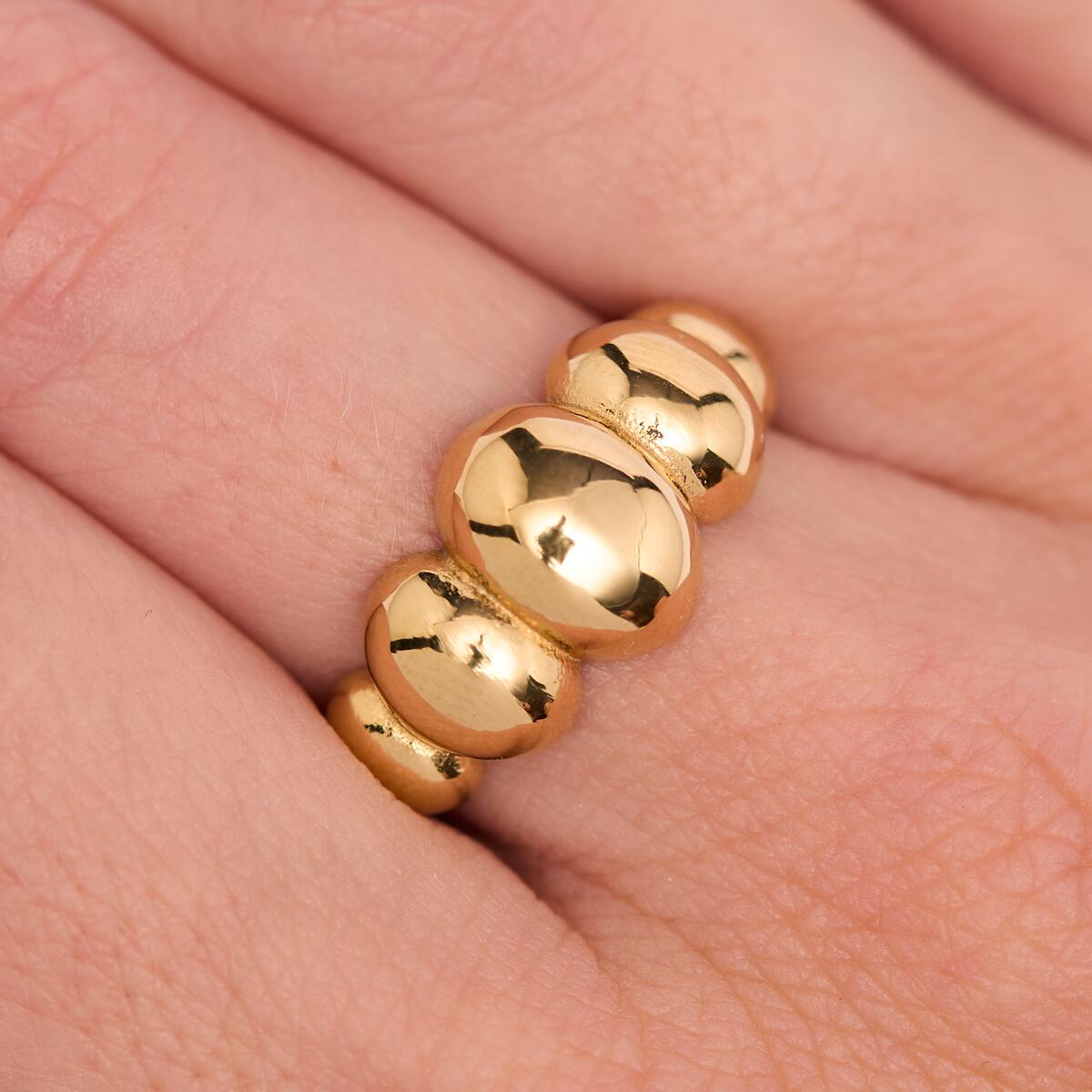 Anillo Dorado con Burbujas 4