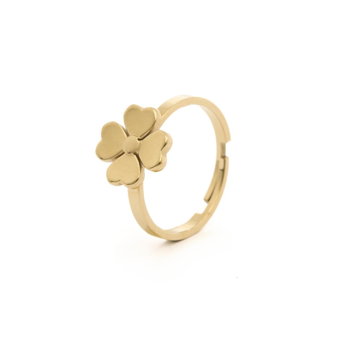 Anillo Dorado Trébol 2