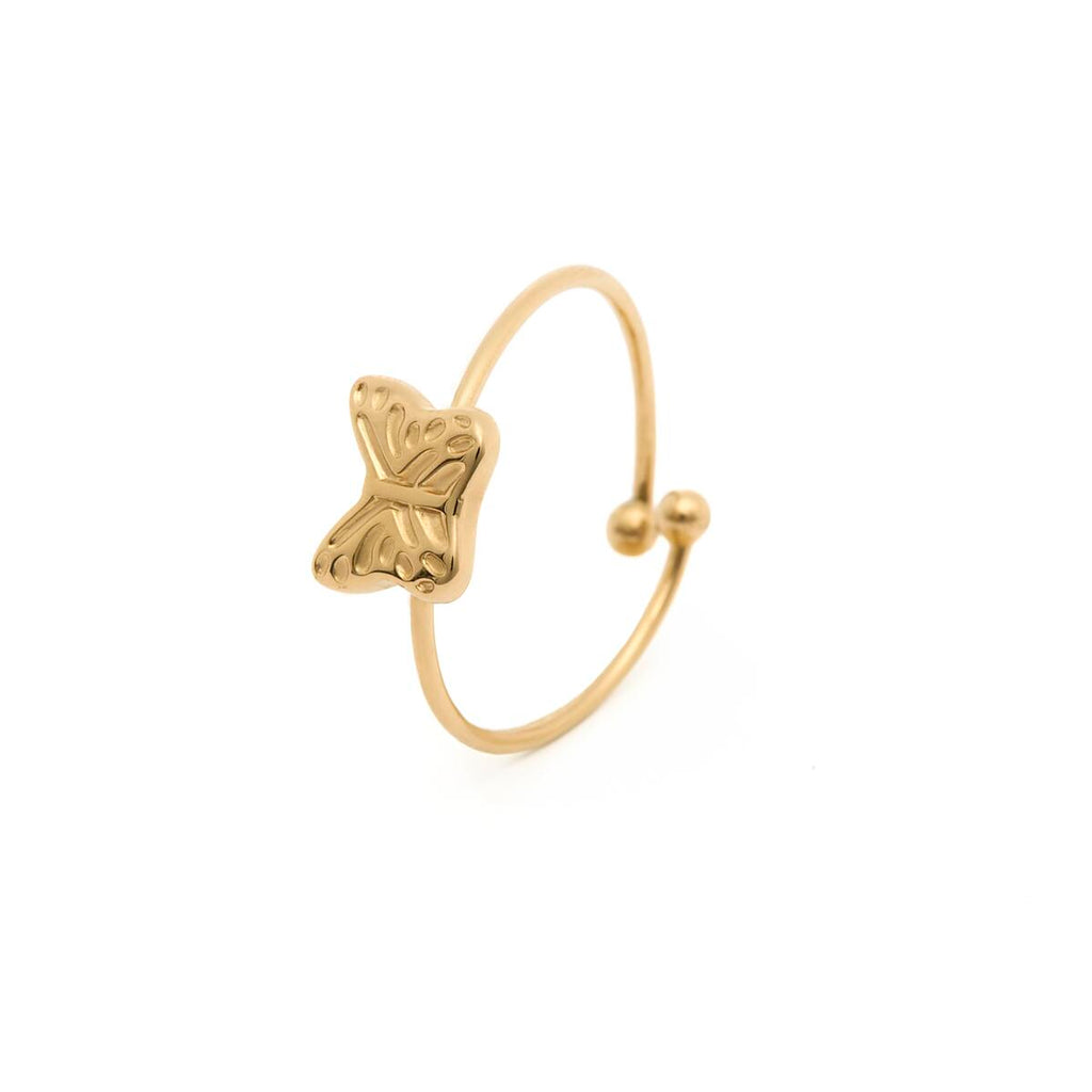 Anillo Dorado Mariposa 2