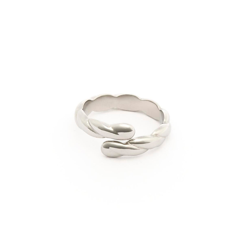 Anillo Plateado Trenzado 1