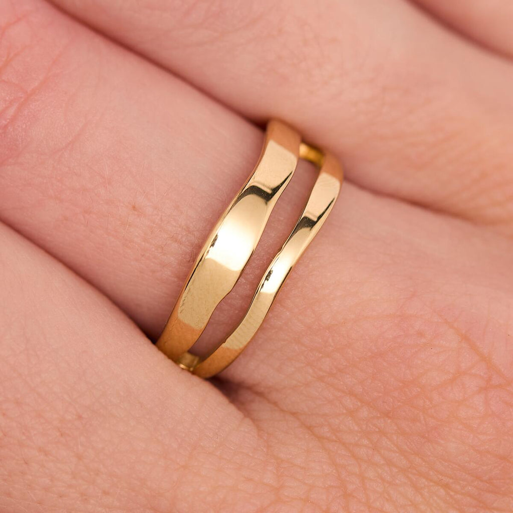 Anillo Dorado Ancho 4