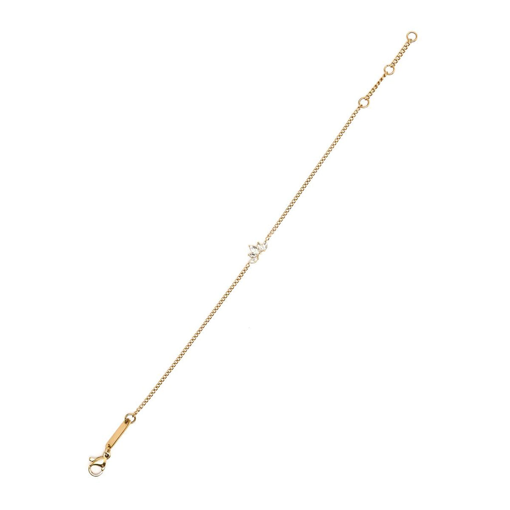 Pulsera de Oro Media Flor 2