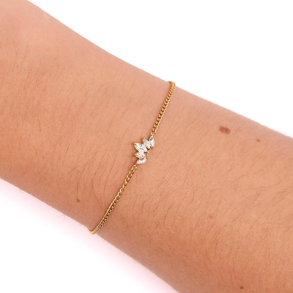 Pulsera de Oro Media Flor 4