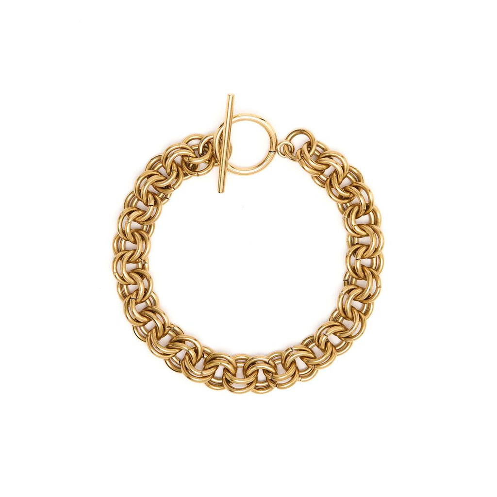 Pulsera Dorada de Eslabones Gruesos 1
