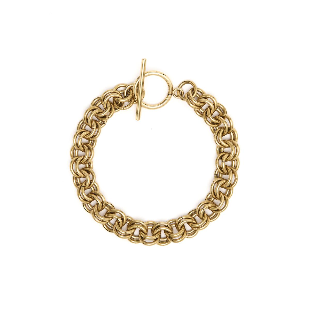 Pulsera Dorada de Eslabones Gruesos 1