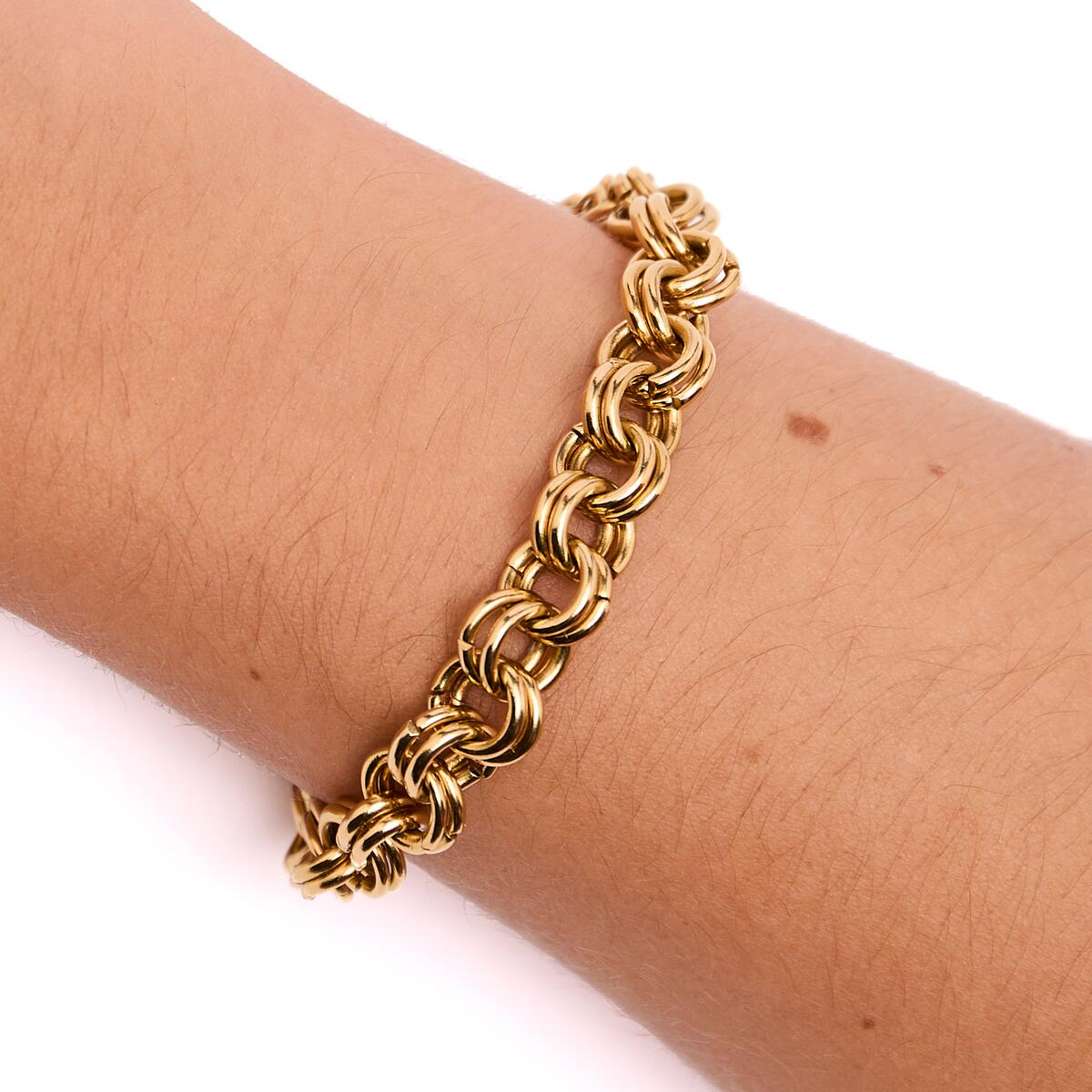 Pulsera Dorada de Eslabones Gruesos 4
