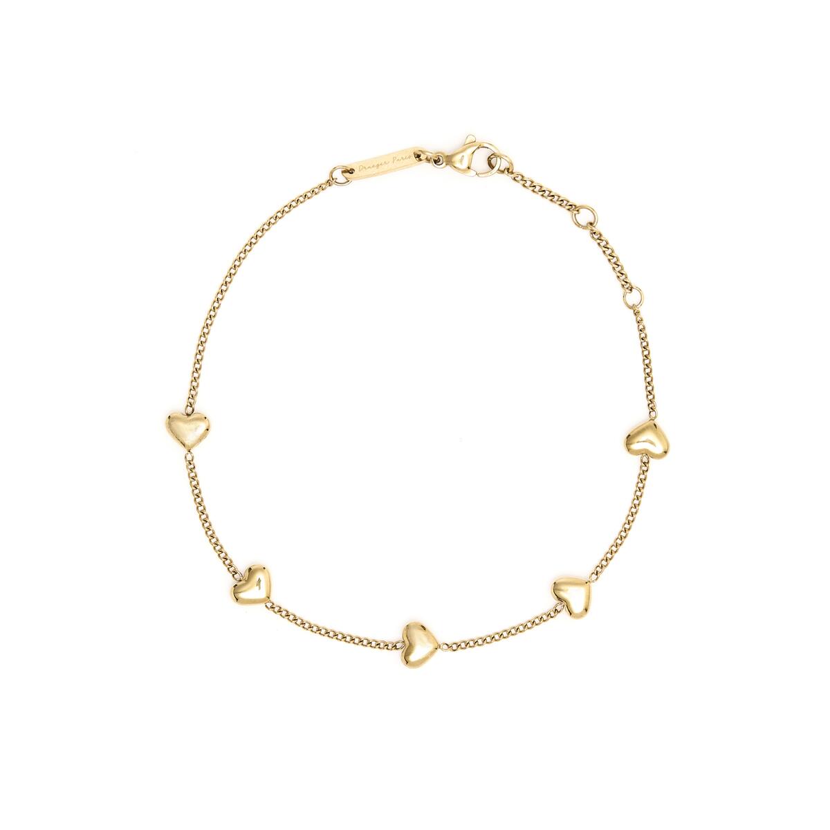 Pulsera de Oro con Pequeños Corazones 1