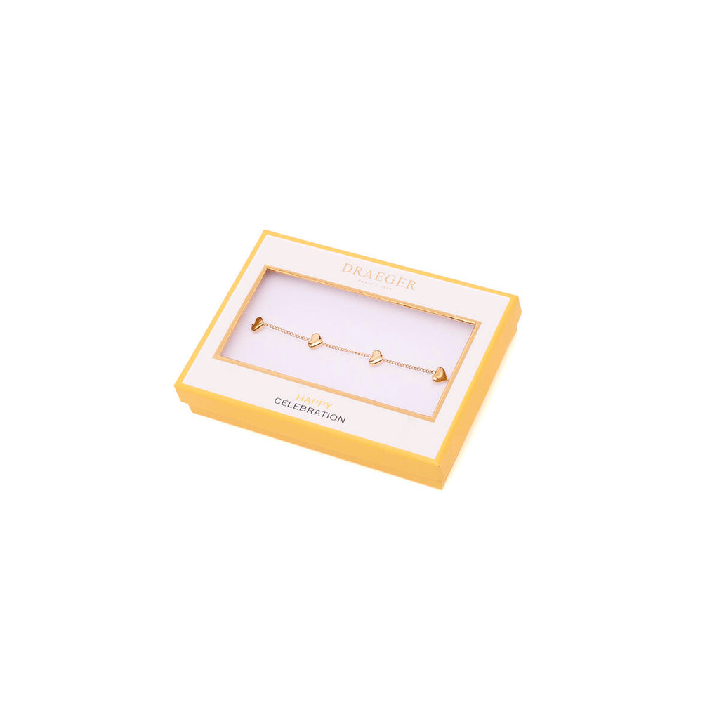 Pulsera de Oro con Pequeños Corazones 3