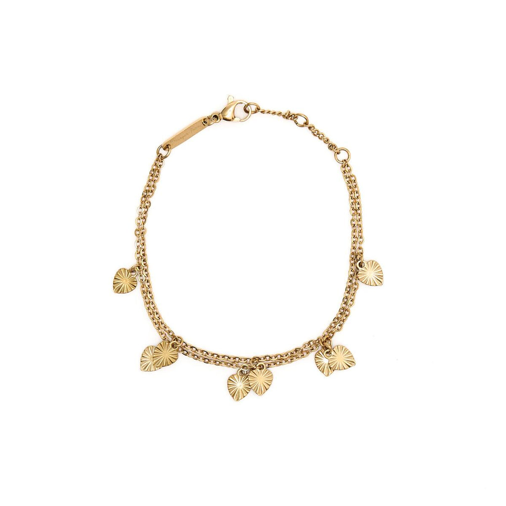 Pulsera Doble Dorada con Círculos 1