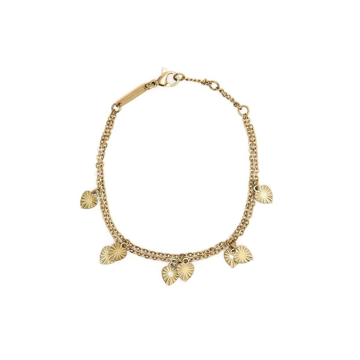 Pulsera Doble Dorada con Círculos 1