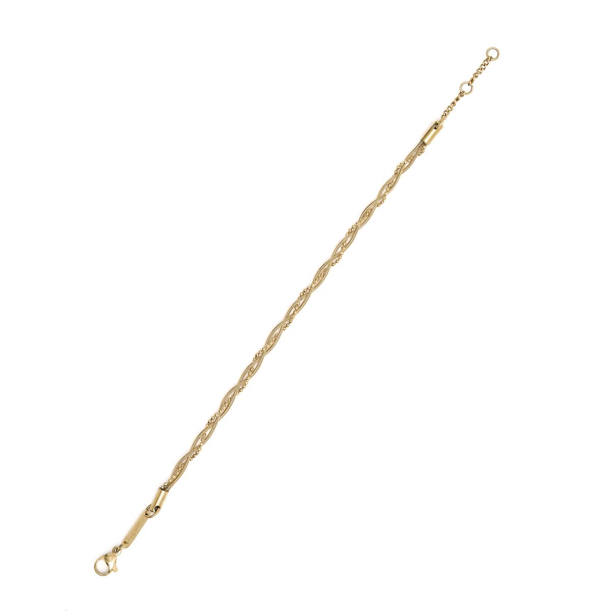 Pulsera de Oro de Malla Fina Entrelazada 2