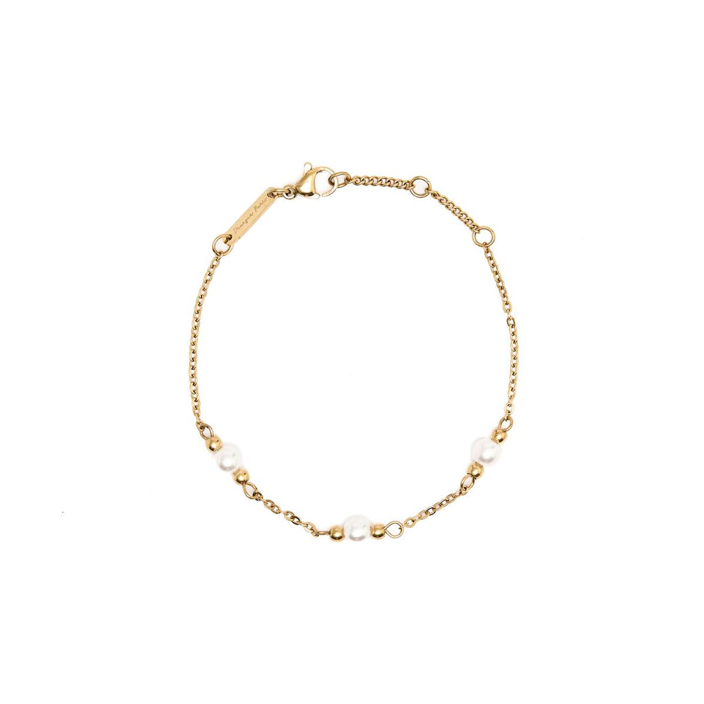 Pulsera de Oro Fino y Perlas 1