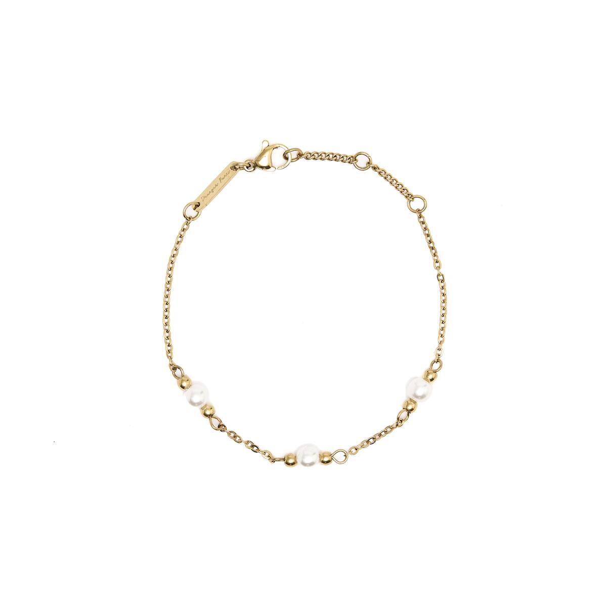 Pulsera de Oro Fino y Perlas 1
