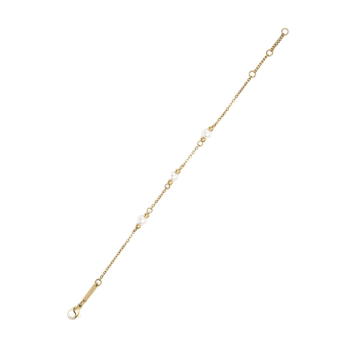 Pulsera de Oro Fino y Perlas 2