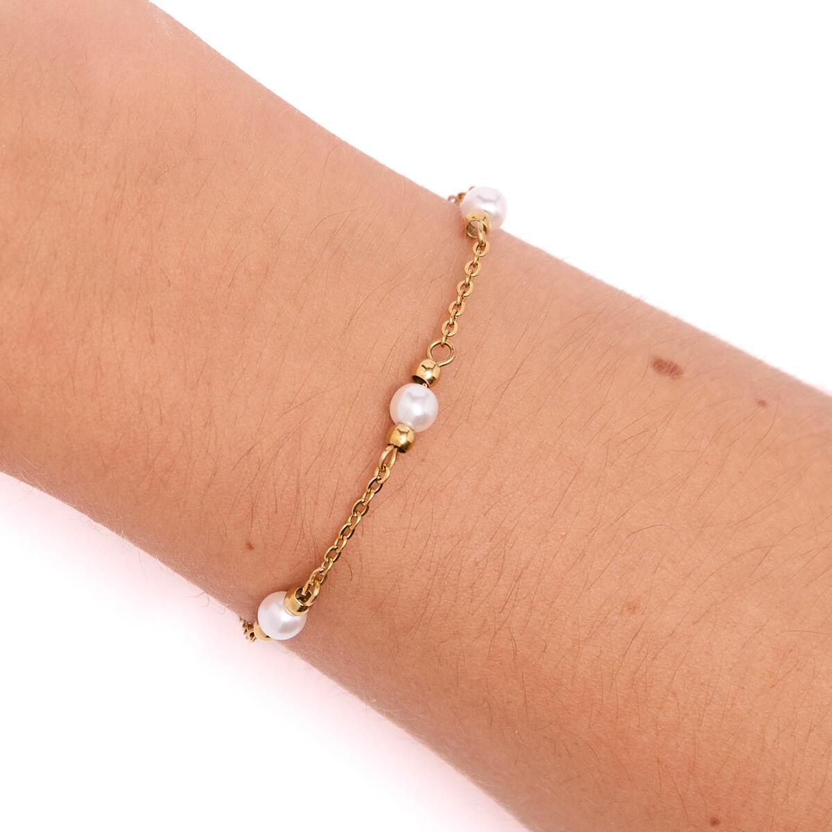 Pulsera de Oro Fino y Perlas 4