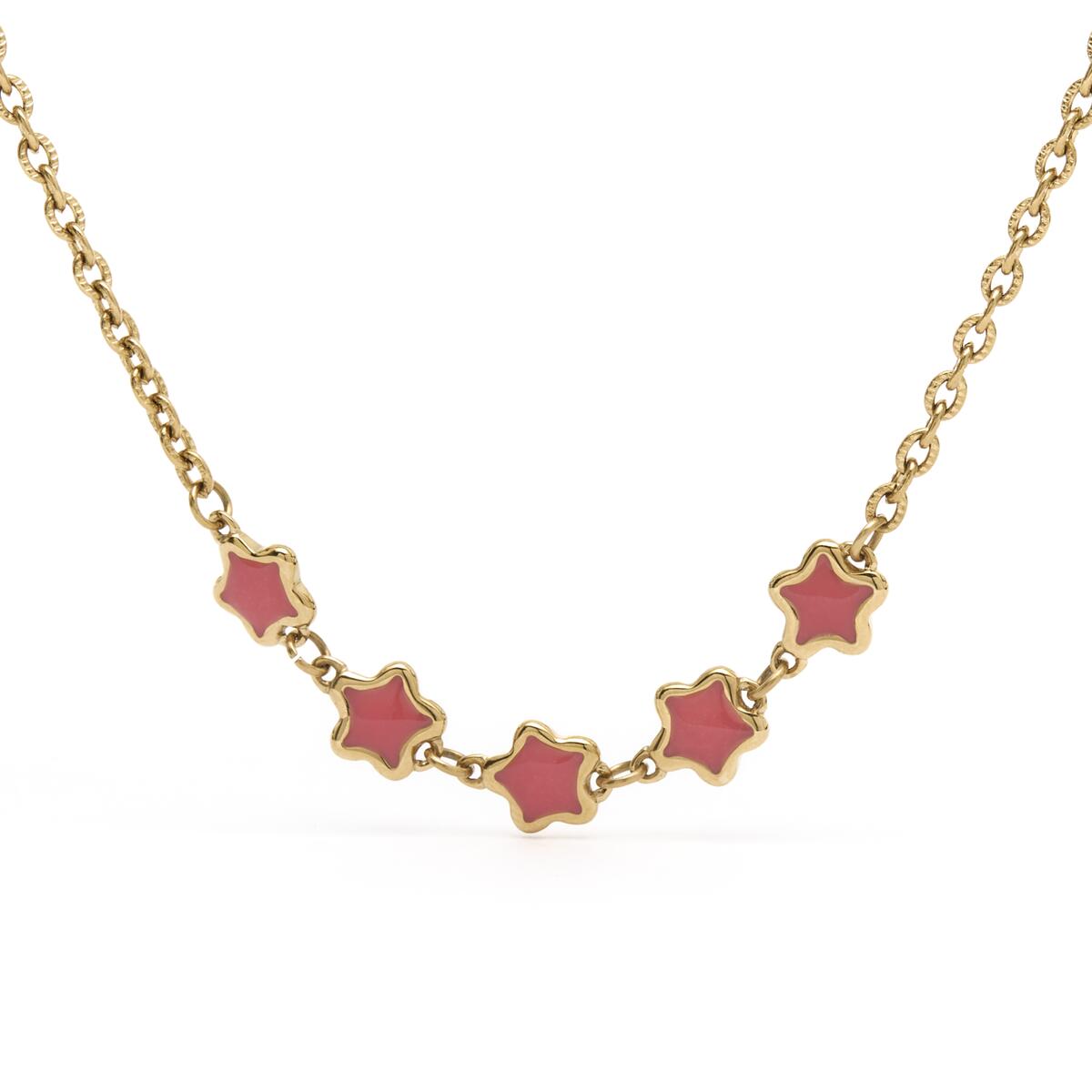 Collar Dorado con Estrellas Esmaltadas 1