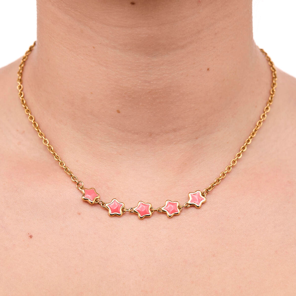Collar Dorado con Estrellas Esmaltadas 4
