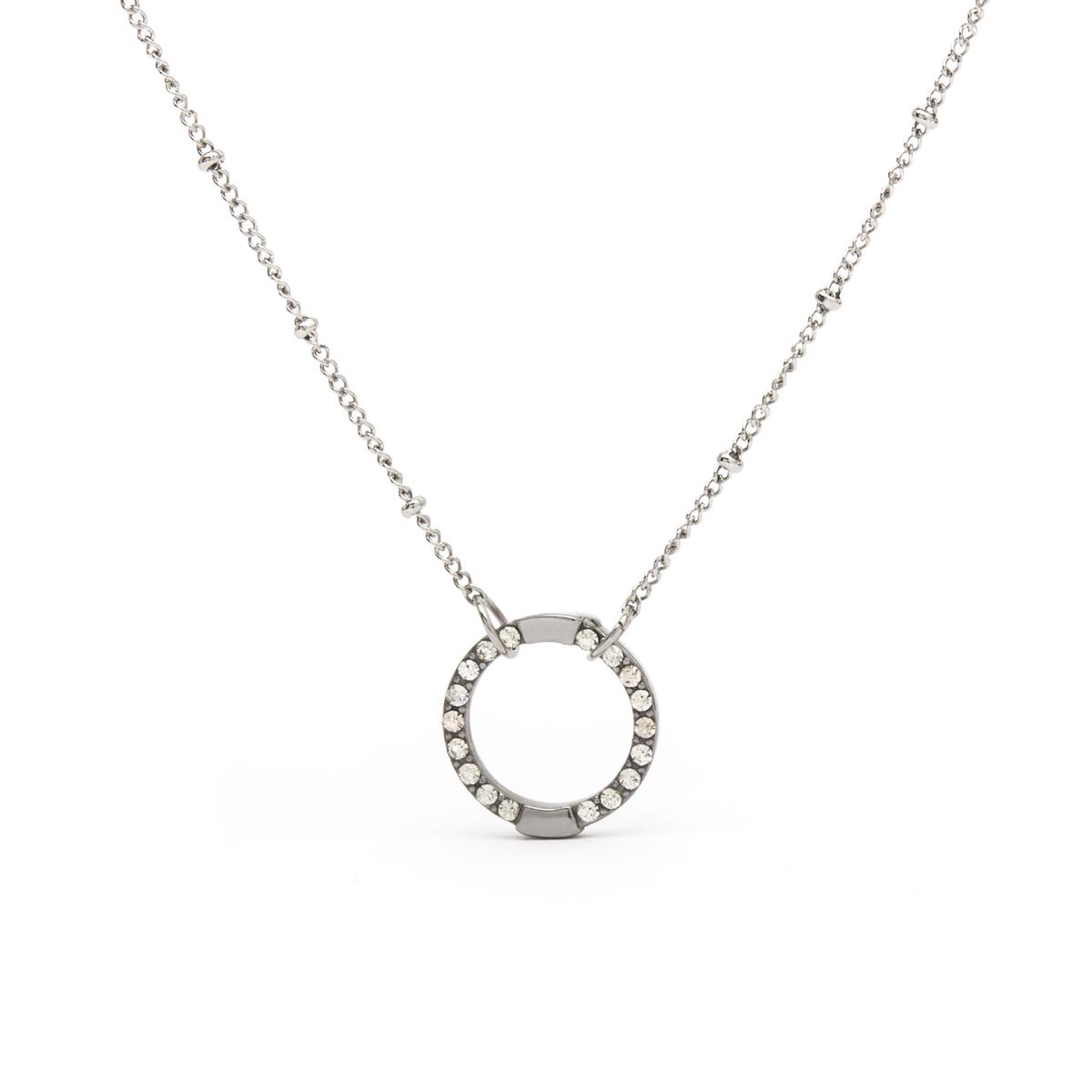 Collar Plateado con Anillo 1