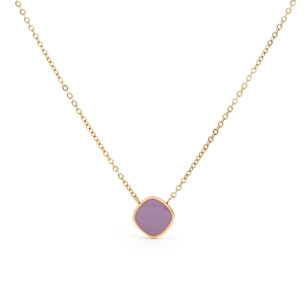 Collar Dorado con Colgante Rombo 1