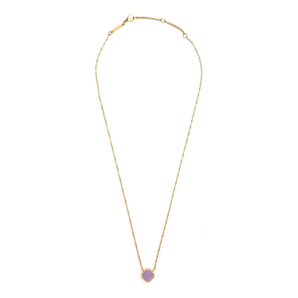 Collar Dorado con Colgante Rombo 2