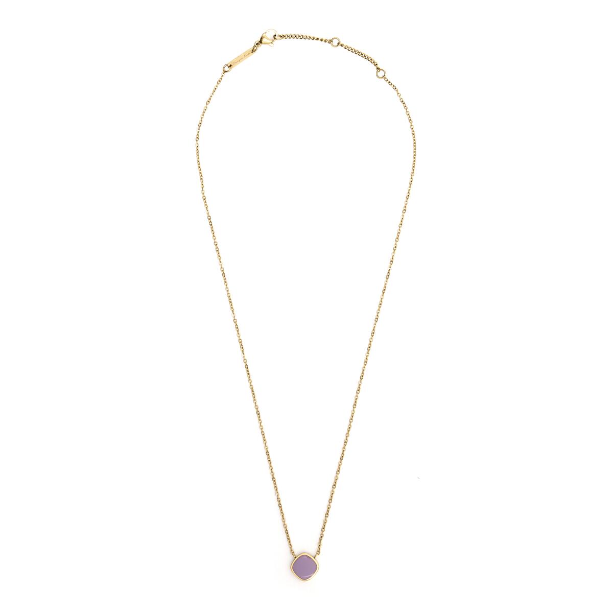 Collar Dorado con Colgante Rombo 2