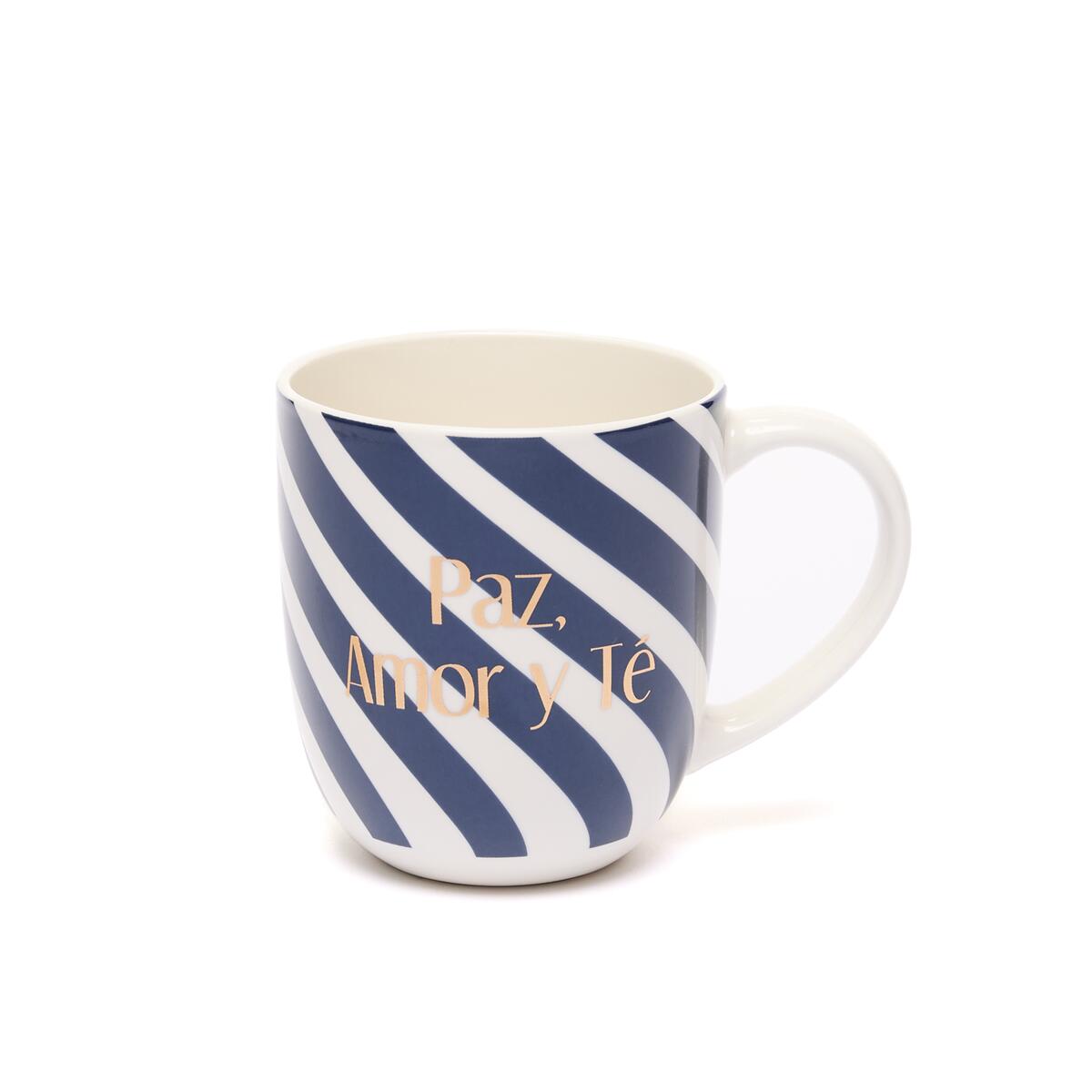 Taza con Mensaje Paz Amor y Té 1