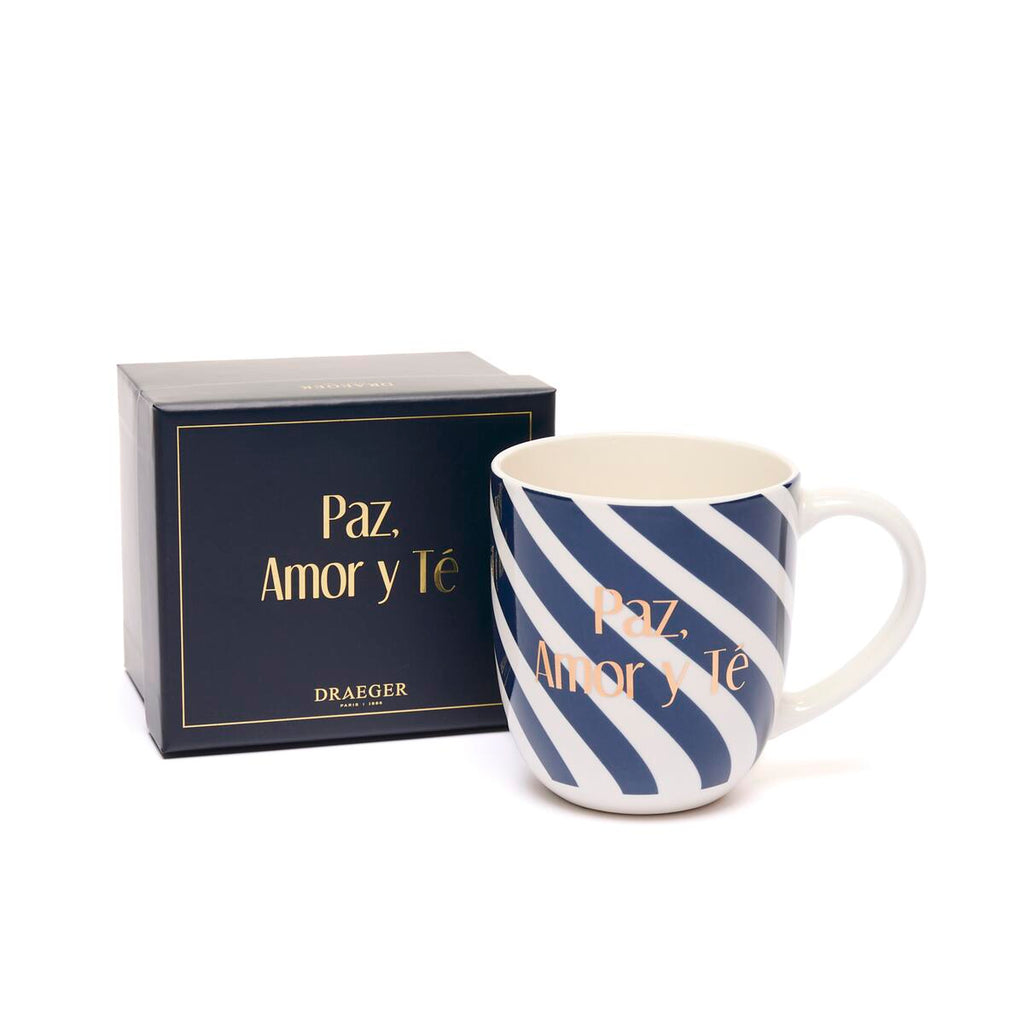 Taza con Mensaje Paz Amor y Té 2