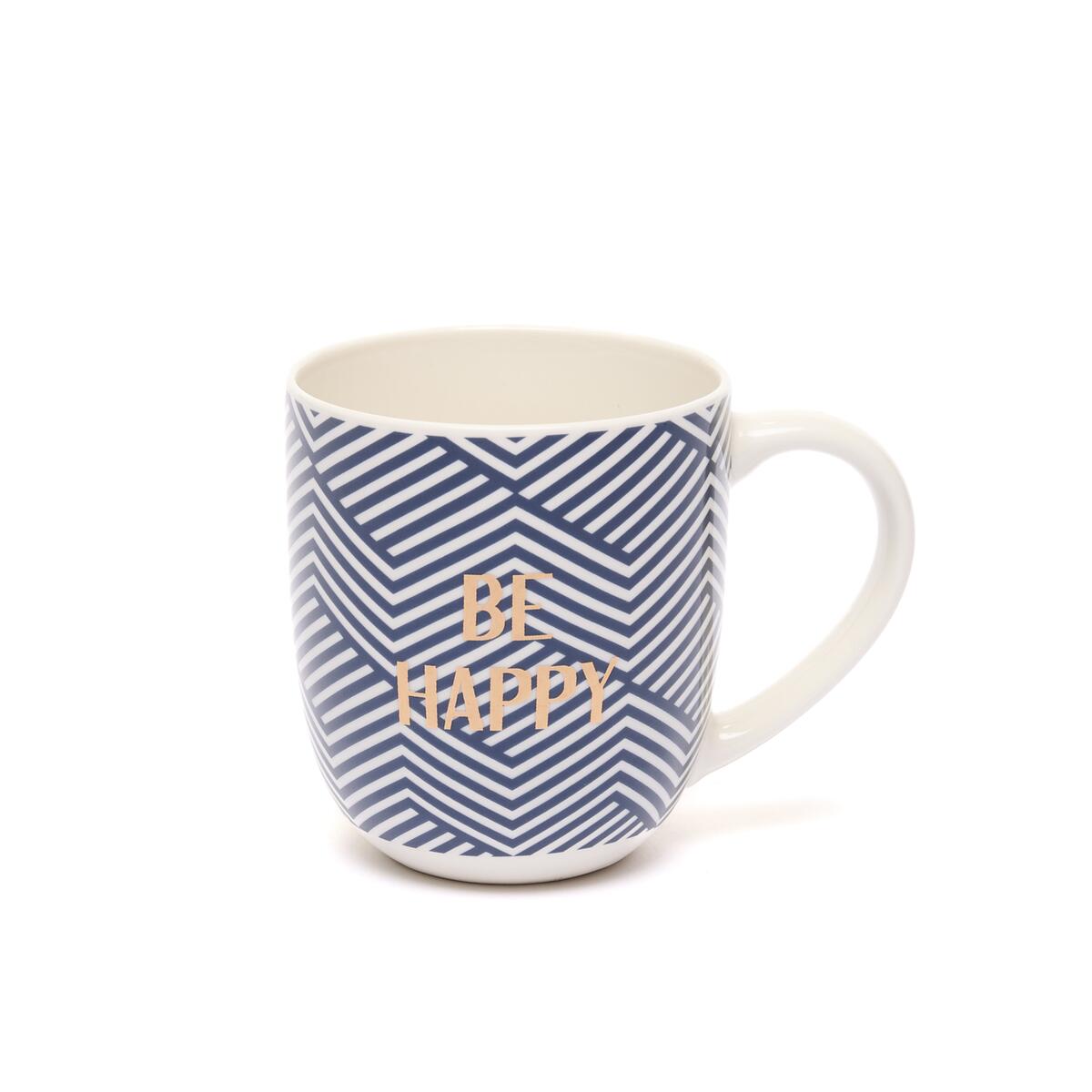 Taza con Mensaje Be Happy 1