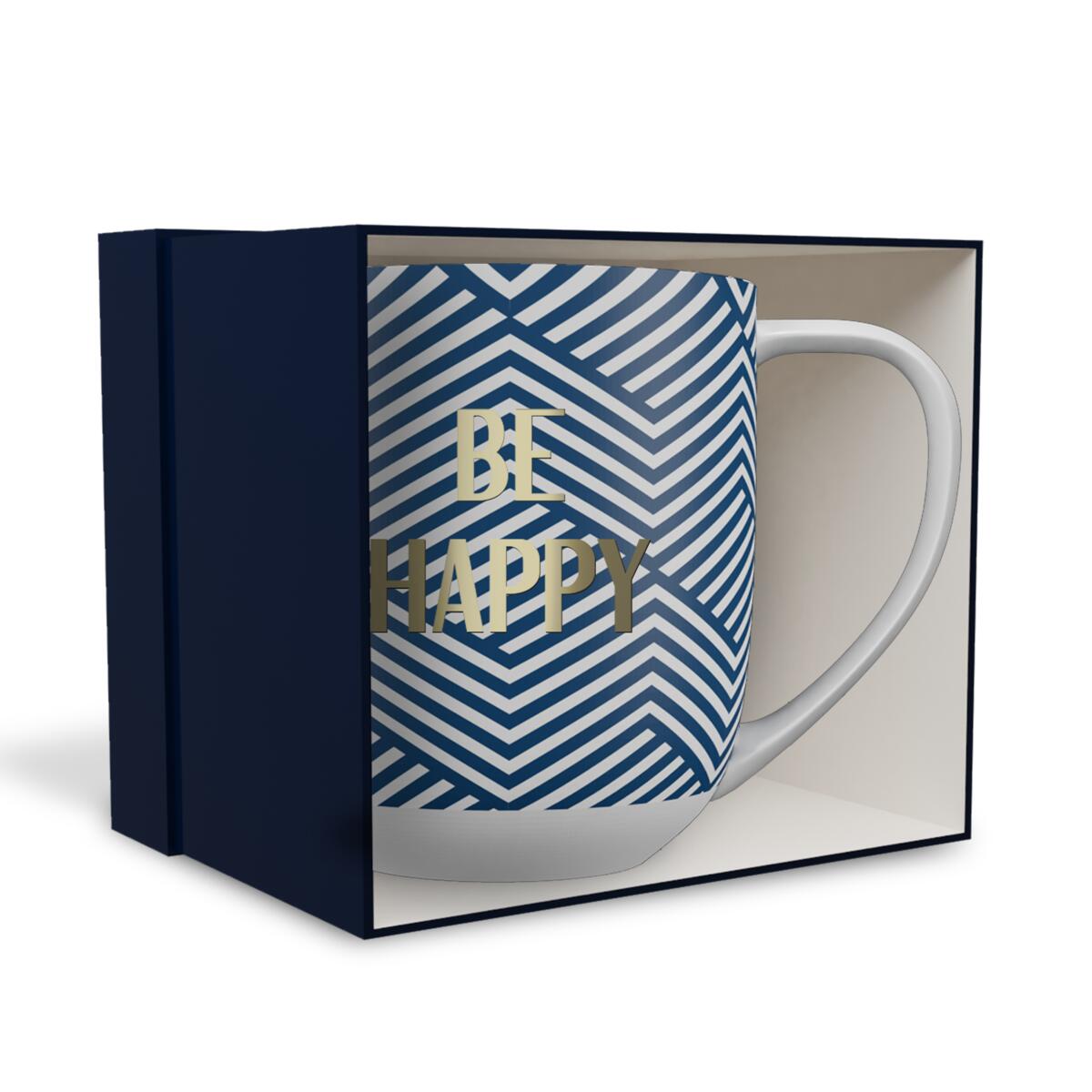 Taza con Mensaje Be Happy 3