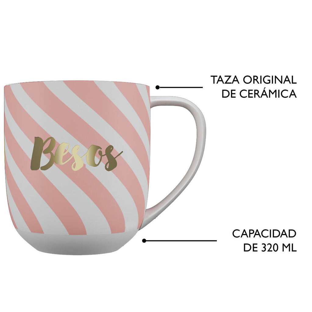 Taza con Mensaje Besos 5