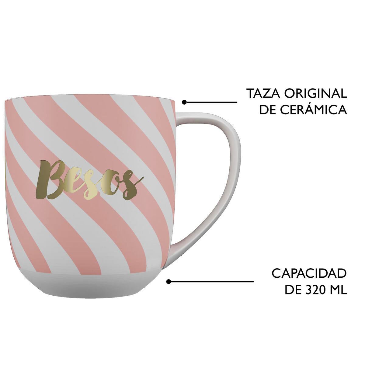 Taza con Mensaje Besos 5