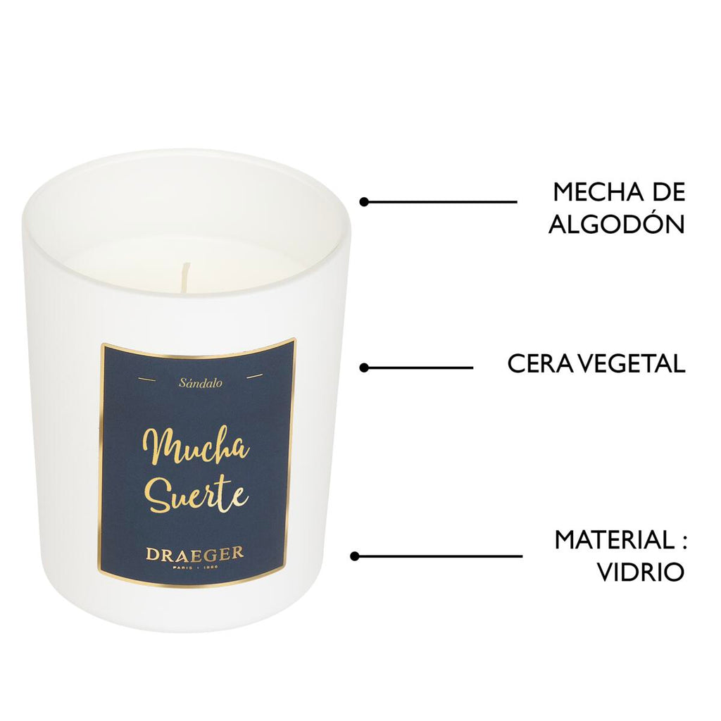 Velas con Mensaje y Fragancia Azahar Mucha suerte 5