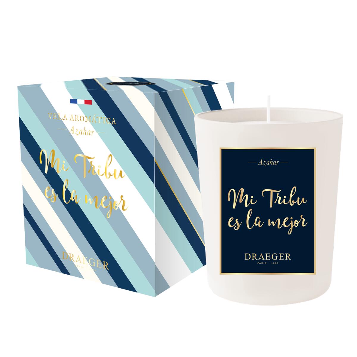 Velas tema Familiar y Fragancia Azahar Mi Tribu es la Mejor 3
