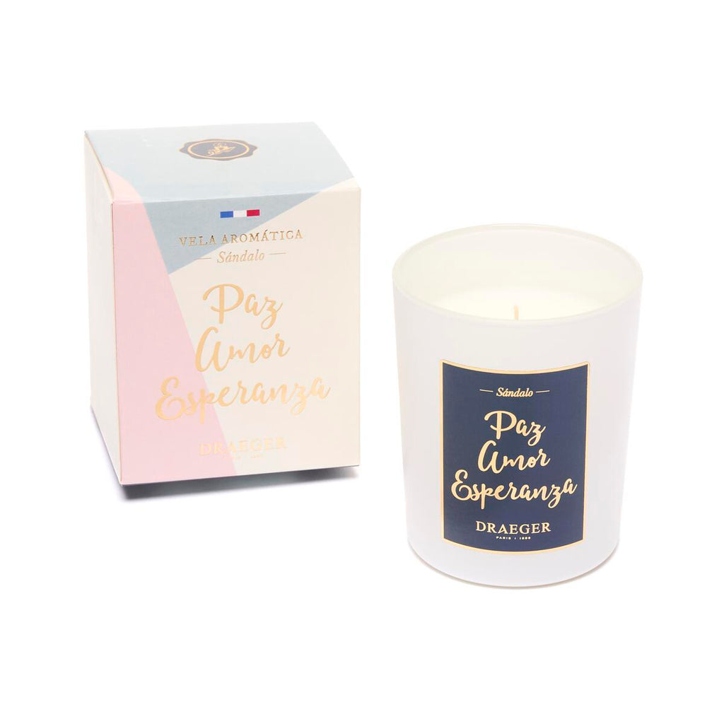 Velas con Mensaje y Fragancia Azahar Paz Amor Esperanza 2