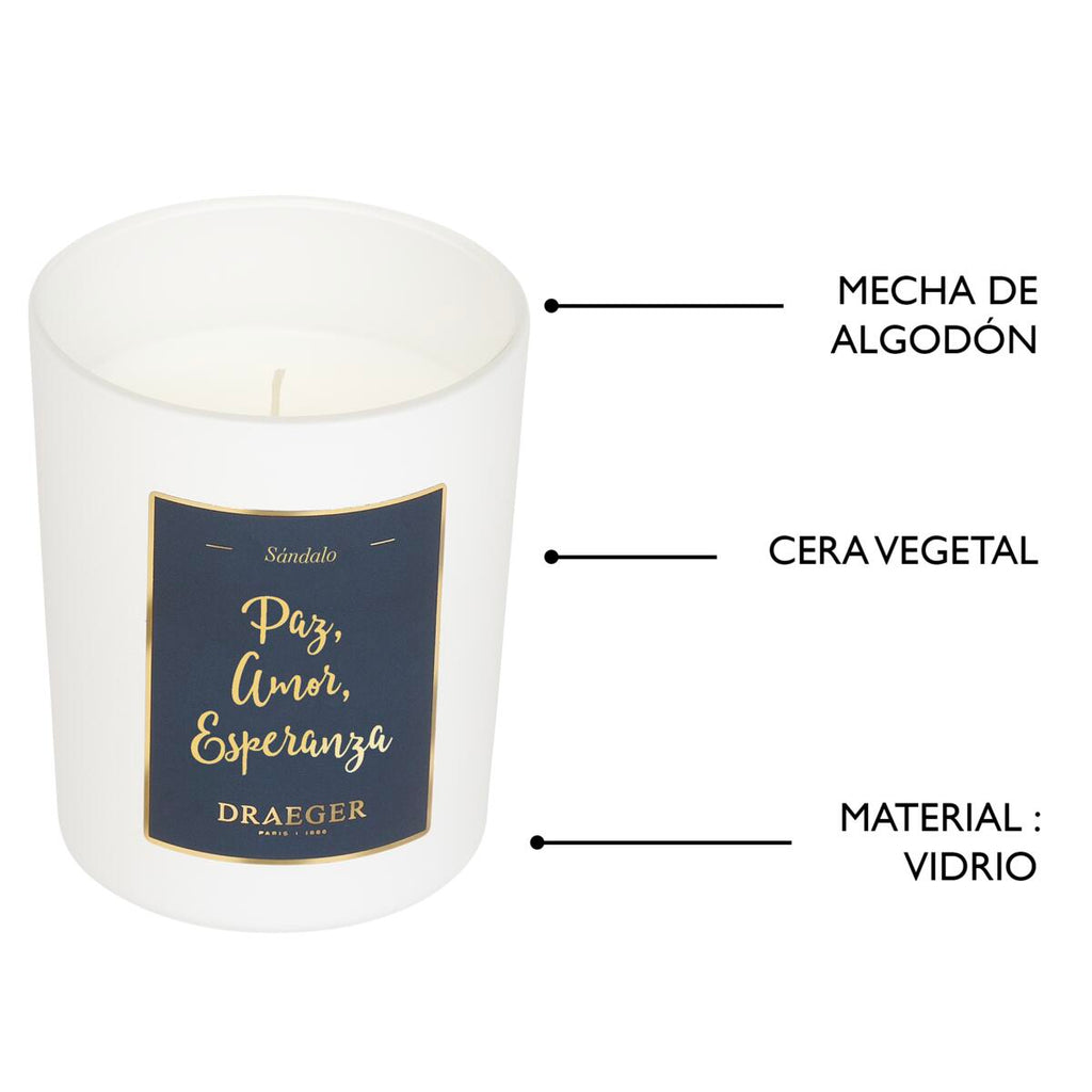 Velas con Mensaje y Fragancia Azahar Paz Amor Esperanza 5